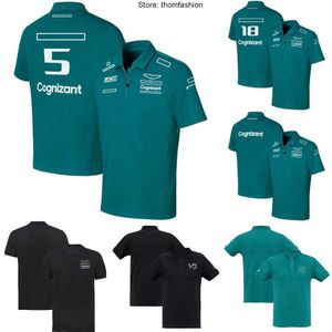 2022 Formuła 1 Aston Team Polo Shirt T-shirts f1 T-shirt wyścigowe fani swobodne koszulki Krótkie rękawki Summer