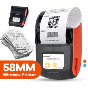 Printers GOOJPRT Mini Bluetooth Thermal Printer Portable Receipt Ticket Maker Machine For Mobile Android iOS Phones Windows 58mm Stores