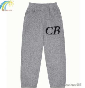 Calça masculina inverno novo letra jacquard cole buxton knit calças homens mulheres de alta qualidade de tamanho grande design6365sss