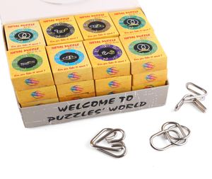 32st Classic Intelligent Montessori Metal Wire Puzzle Baffling Brain Teaser Magic Rings Game Toys for Adult Children Children Gifts S2501566