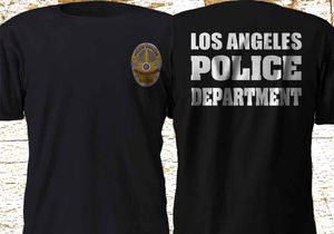 Мужские рубашки T LAPD Los Angeles Swat Black 2023 Summer Brand Cotte Hip Hop Fitness Clothing Men Shirt
