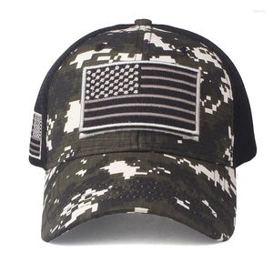 Ball Caps High Quality USA Flag Camouflage Baseball Cap For Men Snapback Hat Army American Bone Trucker
