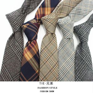 Bow Ties Men's and Women's Japanese Style Retro British College Style Apricot Coffee Fast Color Plaid Student Work Wedding Wedding Wedding