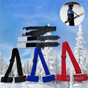 Açık Çantalar Naylon Kayak Ayarlanabilir Kutup Omuz El Taşıyıcı Kayışları Koruyucu Döngü Handhold Snowboard Kayışı Ekipmanları