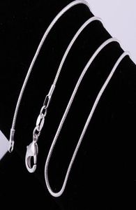 Schmuck Sonstiges Zubehör 1MM 1624 Zoll 925 Sterling Silber Schlangenkette Halskette Mode Schlangenketten6343781