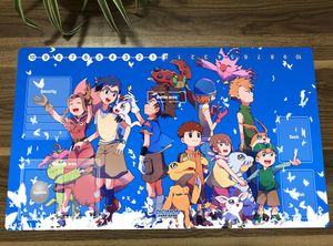 Almofadas anime digimon aventura playmat jogo de cartas de negociação esteira dtcg ccg tapete de mesa do mouse tcg jogo esteira com zonas de cartão saco livre