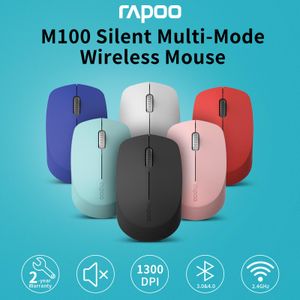 MICE Rapoo Silent Wireless Maus Bluetooth -Maus mit Bluetooth 3.0/4.0 RF2.4G unterstützt bis zu 3 Geräte für Windows PC -Laptop -Computer