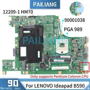 Moderkort 90001038 för Lenovo IdeaPad B590 Mainboard 122091 HM70 stöder bara Pentium Celeron CPU -bärbar datormamma DDR3 testad OK
