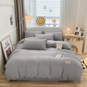 كرسي يغطي المنسوجات المنزلية بطانيات صغيرة طازجة Seersucker Simple Style Ebour Bouse Homestay Bedding مجموعات شحن مجاني