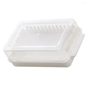 Zestawy zastawy stołowej krojenia pudełka na rozcięcie krawędzi Wase Ser Home Fresh Clear Plastic Tray Pojemnik Pudełka