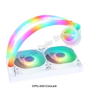 Chłodzenie RGB CPU AIO Cooler 240 dla AMD Intel LGA1700 CPU Water Zestaw chłodnictwa chłodnicy chłodnicy Ogrzerza 120 mm wentylator PWM 5V ARGB AURA Sync