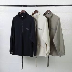 Essentialss giacche da uomo di lusso nebbia multi filo 3M giacca a vento riflettente lettera allenatore cappotti di dio timore