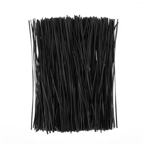 Confezione Regalo WINOMO 500pcs Twist Ties Cable 15cm Organizer Filo di Ferro Rivestito in Plastica (Nero)