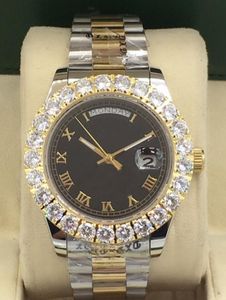 29-Stil, 43 mm, mechanische Herrenuhr, großer Diamant, Herrenuhr, Edelstahl, Faltschließe, Sport-Business-Armbanduhr, Montre de Luxe 218238, Luxusuhren_017