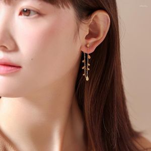 Hoop Earrings GHIDBK Metal Titanium Steel Long Tassel Women Water Drop Suitable Party Fashion Jewelry Ear Ring