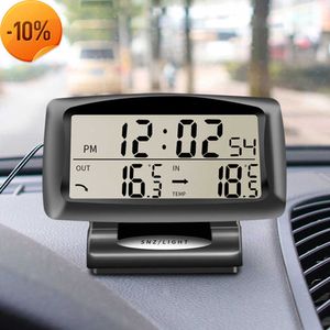 Neues Auto-Thermometer, digitaler Wecker, Auto-Fahrzeuge, Temperaturanzeige mit Hintergrundbeleuchtung, Auto-Elektronik, Auto-Uhr, Armaturenbrett-Uhr