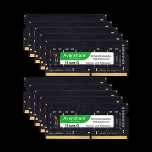 RAMs Avanshare 10pcs Lot 8gb 4gb DDR4 2666Mhz 2400mhz SODIMM Memory Ram Memoria 1.2V For Laptop Notebook Computer