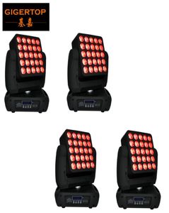 4 Units 5x5 led Osram lamp 25x12w rgbw 4in1 matrix moving head light newest design rectangle flood light colorful voice control9719386