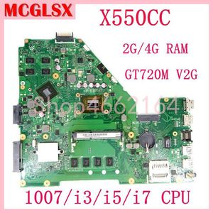 Anakart X550cc 1007/i3/i5/i7 CPU 2G/4G RAM GT720M2G GPU Dizüstü Bilgisayar ASUS Y581C X550C X552C R510CC X550CC Notebook Ana Kurulu için