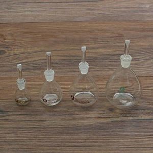 1pc Lab 5ml 10ml 20ml 25ml 50ml 100ml Glass Pycnometer Ball-shape Gravity Bottle Picknometer Laboratory Equipment Glassware