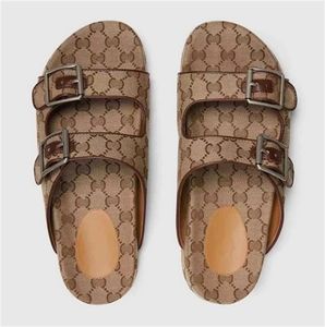 Tamanho grande 35-47 luxos de alta qualidade sandálias de grife para homens e mulheres moda clássica floral brocado slides rasteiras de couro borracha chinelos de baixo sapatos de praia mocassins