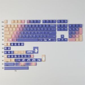 Combos Keyboard Клавиц профиль вишневой профиль PBT Unicorn Keycap Backlit 139 Ключи Полные наборы Dyesubbed 1,75U 2U Shift 3U 6.25U 7U Клавиши для просмотра.