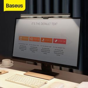 Gadgets Baseus LED -skrivbordslampa skärm Ljus PC dator bärbar dator hängande LED -stång Lätt bordslampa LCD Monitor Lampstudie Läsning USB Light