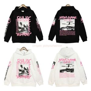 Clothing Mens Sweatshirts American Landscape Print Hooded Fir Sweater Hiphop Loose Couple Jacket Fashion Streetwe