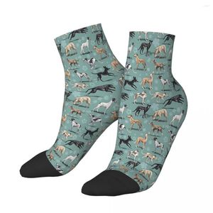 Calzini da uomo Green Geryhound Greyhounds Caviglia per cani Uomo Uomo Donna Calze estive Poliestere