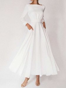 Midi Dress Lantern Lantern Lantern Eneck Осень