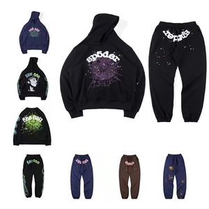 Projektant męski pullover czerwony sp5der młody bandyt 555555 Angel Hoodies Men Women Hohloided Spider Web Bluza Bluza Rozmiar