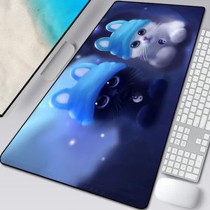 Repousa grande promoção 90x40cm desenho animado de gato fofo designs legal designs mesa de mouse laptop laptop para jogos de teclado mousepad animal estatística