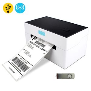 Printers Desktop Thermal Label Printer for 4x6 Shipping Package Label Maker USB BT Connection Thermal Sticker Printer 110mm Paper
