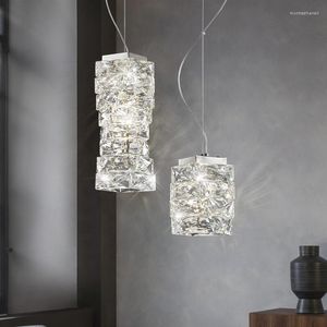 Kolye lambaları Modern Led Kristal Sezgi Lamba Lüks Avize Yatak Odası Başucu Bar Oturma Odası Yemek Altın Dekor Tek Kafa İç Mekan