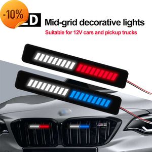 New Luminous 36 LED Car External Front Grille Trim LED Daytime Running Lights Emblem Decoration Mesh Mask Cover 12V Car Accessories