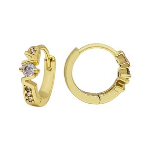 Brincos de argola Huggie agsnilove 14k banhado a ouro cúbico zirconia pequenos aros para mulheres festas de jóias todos