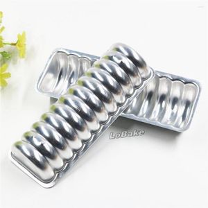 Baking Moulds (2pcs/lot) High Quality Fluted Wall Wheel Shape Aluminium Metal Cake Tart Mold Mousse Bread Toast Pan Candy Mould Bakery Tools