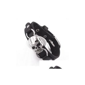 Manschett grossistemens mode faux läder armband punk skl armband smycken charms butik 50 droppleverans armband dhxyl