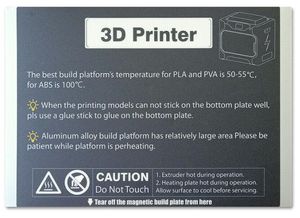 Scanning Plate Sticker For QIDI TECH iFast 3D Printer