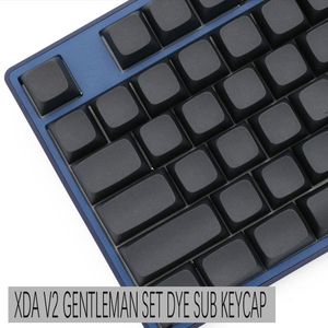 Tillbehör PBT KeyCap XDA V2 Gentleman Set Dyesub Personliga nyckel Knappar Inga graveringsnyckel för Cherry MX SWITC Mechanical Game Tangentboard