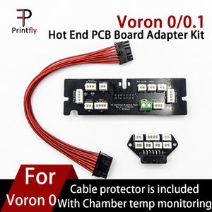 Scanning Printfly 3DプリンターパーツVoron0.1 HotEnd PCBボードアダプターキット普通のブレークアウトボードチャンバー温度監視ケーブルプロテクター