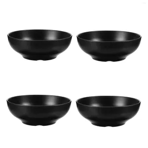 Dinnerware Define 4pcs melanamine miso sopa tigelas japonesas estilo ramen tigela macarrão de arroz para loja de restaurantes em casa suprimentos preto