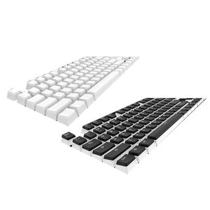 Combos 1 conjunto Double Shot PBT Keycap 104 teclas Pudim Backlight Keycaps Perfil OEM para teclado mecânico RGB preto e branco