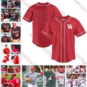 Josh ekness Houston Cougars البيسبول Jersey Cade Citelli Kyle Ayers Paul Schmitz Maddux Miller Owen Woodward Braden Forsyth Custom Stitched Jerseys