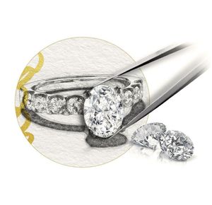 Customize You Own Engagement Ring 03ct12ct Moissanite Diamond Ruby Emerald Sapphire Ring 9K 10K 14K 18K Gold 2011101225354