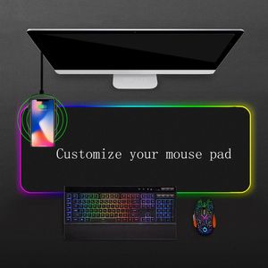 Pads Diy Your Mousepad Customize Wireless Charging Mouse Pad Dropshopping Multiple Sizes Desk Mats Desktop Anime Carpet for Gamers
