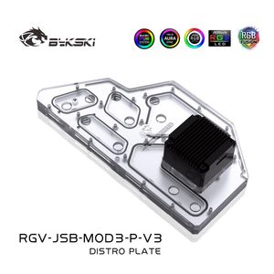 Solveghimento del canale per la scheda acrilica di raffreddamento Soluzione per il canale idrico Utilizzo per la custodia per computer Jonsbo Mod3 per CPU e blocco GPU / 3pin RGB / pompa DDC combinata