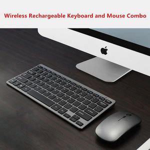 Combos New Fashion Wireless USB Charging Teclado e Mouse para o IMAC Windows Mac Desktop Laptop