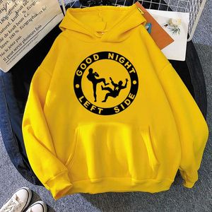 Herren Hoodies Gute Nacht Linke Seite Mit Kapuze Fleece Männer Frauen Herbst Und Winter Langarm Hoodie Retro Casual Sweatshirt Oberbekleidung