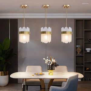 Pendant Lamps Chandeliers Creative Luxury Smoky Gray White Glass Dining Room Modern Decor Kitchen Island Hanging Lamp Fixtures Light